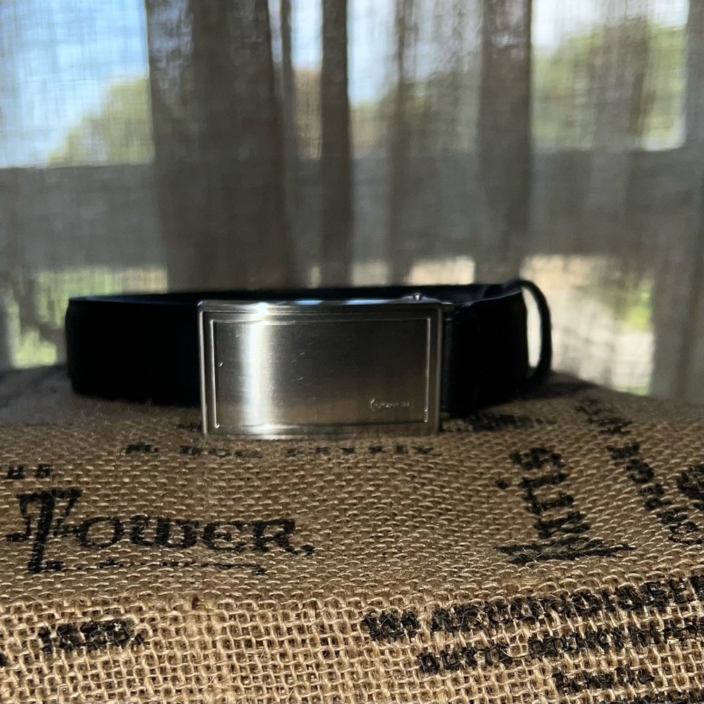 Authentic COACH leather belt with matte finish buckle